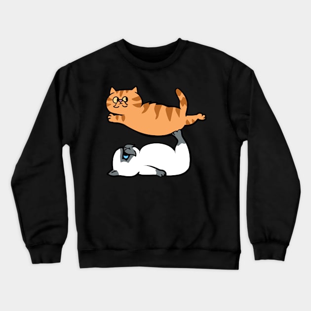 Exotic Shorthair Acroyoga Crewneck Sweatshirt by huebucket